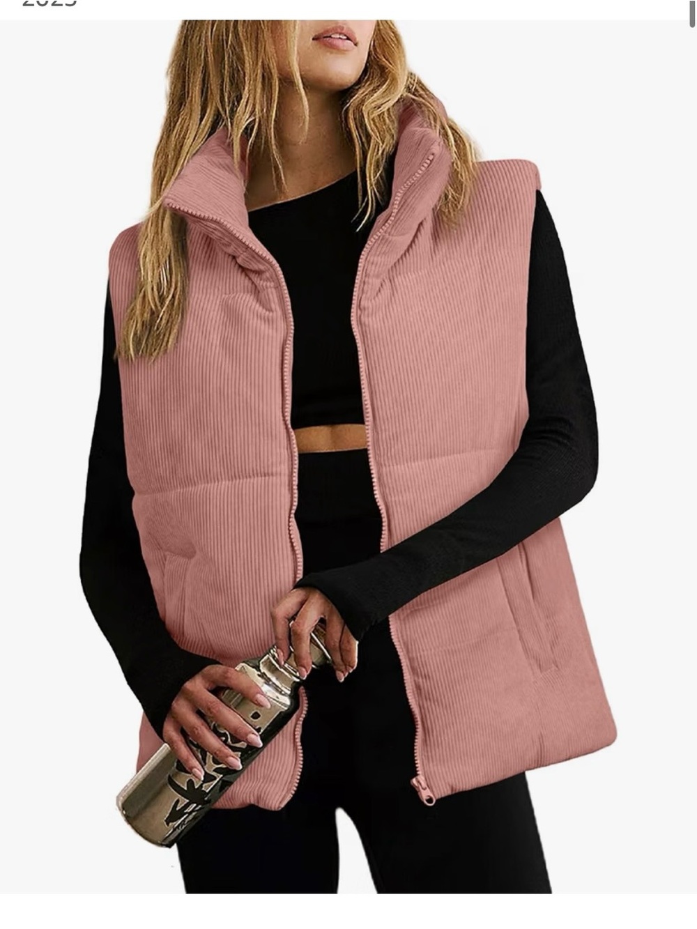 Women's corduroy Vest - Dusty Rose